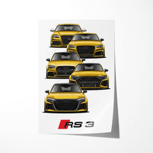 Load image into Gallery viewer, Audi RS3 Generations A3 S3 RS3