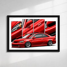 Load image into Gallery viewer, Honda Civic 07th Gen Coupe 2001 - 2003 Pre-face #055 - #063