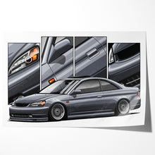 Load image into Gallery viewer, Honda Civic 07th Gen Coupe 2001 - 2003 Pre-face #055 - #063