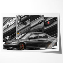 Load image into Gallery viewer, Honda Civic 07th Gen Sedan 2004 2005 Facelift #418 - #426