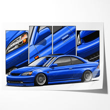 Load image into Gallery viewer, Honda Civic 07th Gen Coupe 2001 - 2003 Pre-face #055 - #063