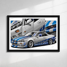 Load image into Gallery viewer, #021 Fast Furious Nissan Skyline GTR R34
