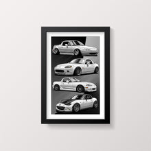 Load image into Gallery viewer, Mazda Miata Generations NA NB NC1 NC2 ND
