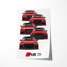 Load image into Gallery viewer, Audi RS3 Generations A3 S3 RS3
