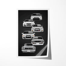 Load image into Gallery viewer, Nissan Skyline GTR Generations R35 R34 R33 R32 C110 C10 #982
