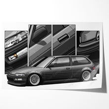 Load image into Gallery viewer, Honda Civic 04th Gen Hatchback 1988-1989 EF Pre-face #481-#489
