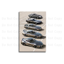 Load image into Gallery viewer, Toyota Supra Generations MK1 MK2 MK3 MK4 MK5
