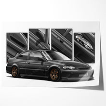 Load image into Gallery viewer, Honda Civic 06th Gen Coupe 1996 - 2000 EM #202 - #210
